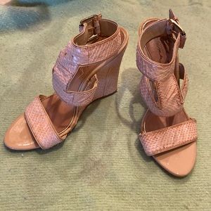 Snakeskin Wedges